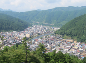 天守から見た郡上八幡の風景